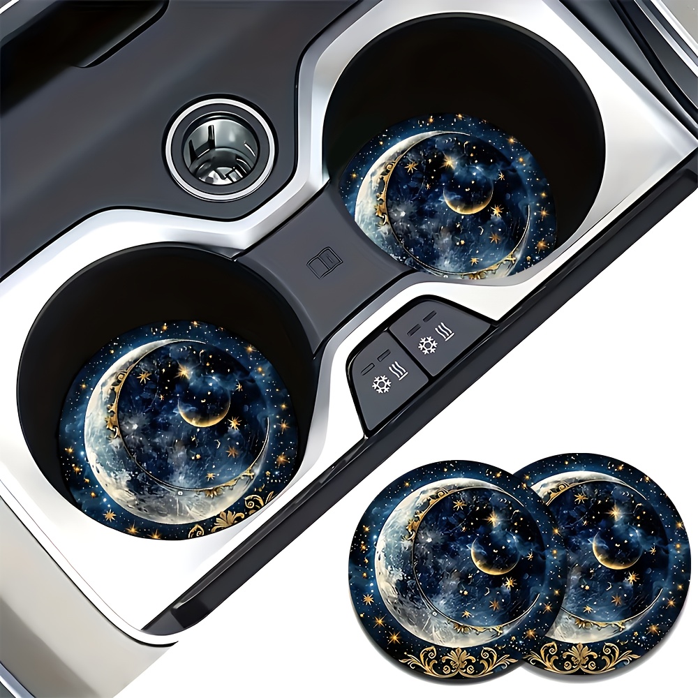Men Accessories Elegant - 2 Stück Starry Night Moon Auto-Getränkeuntersetzer