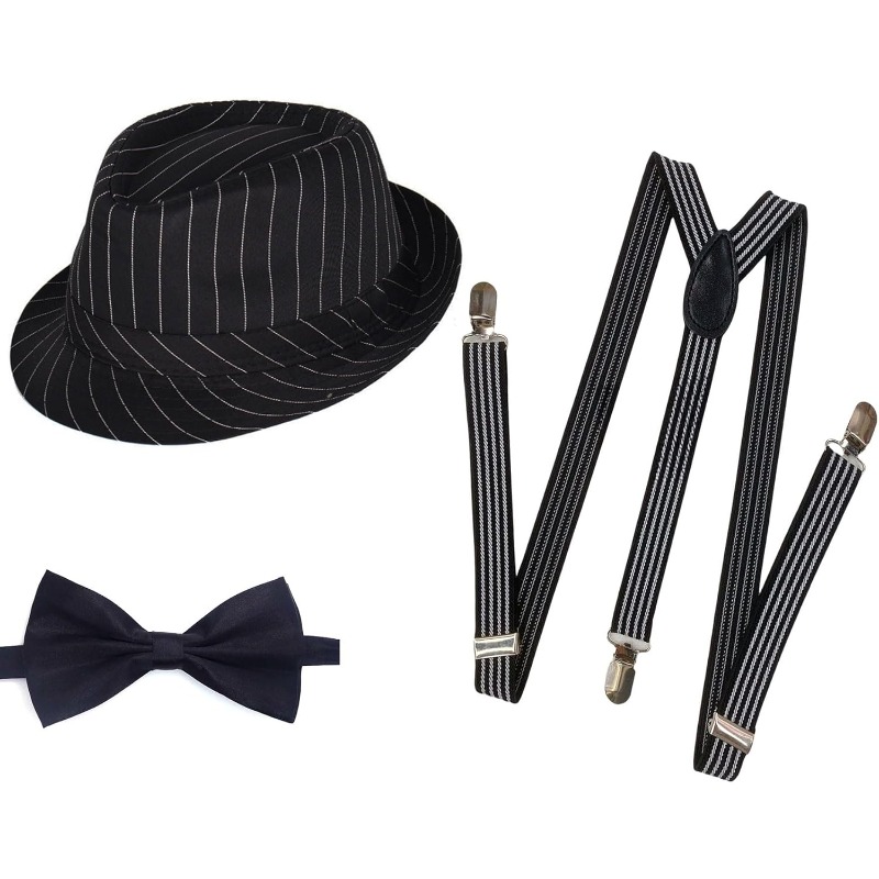 Men'S Accessories In The 1920S - 1920er Jahre Herren-Kostüm Fedora-Hut Gatsby Gangster-Accessoires