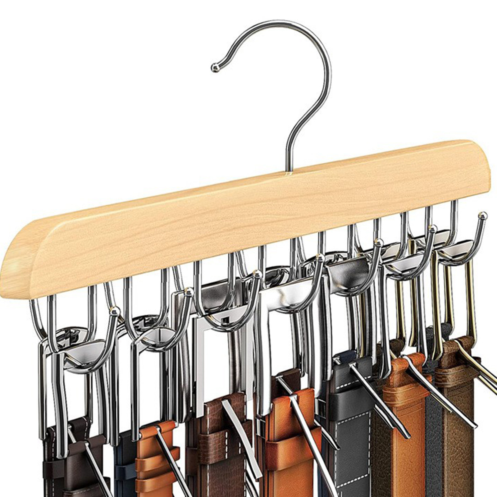 Men'S Accessories Wardrobe - Holz gürtel Rack Frauen Lagerung Kleiderbügel