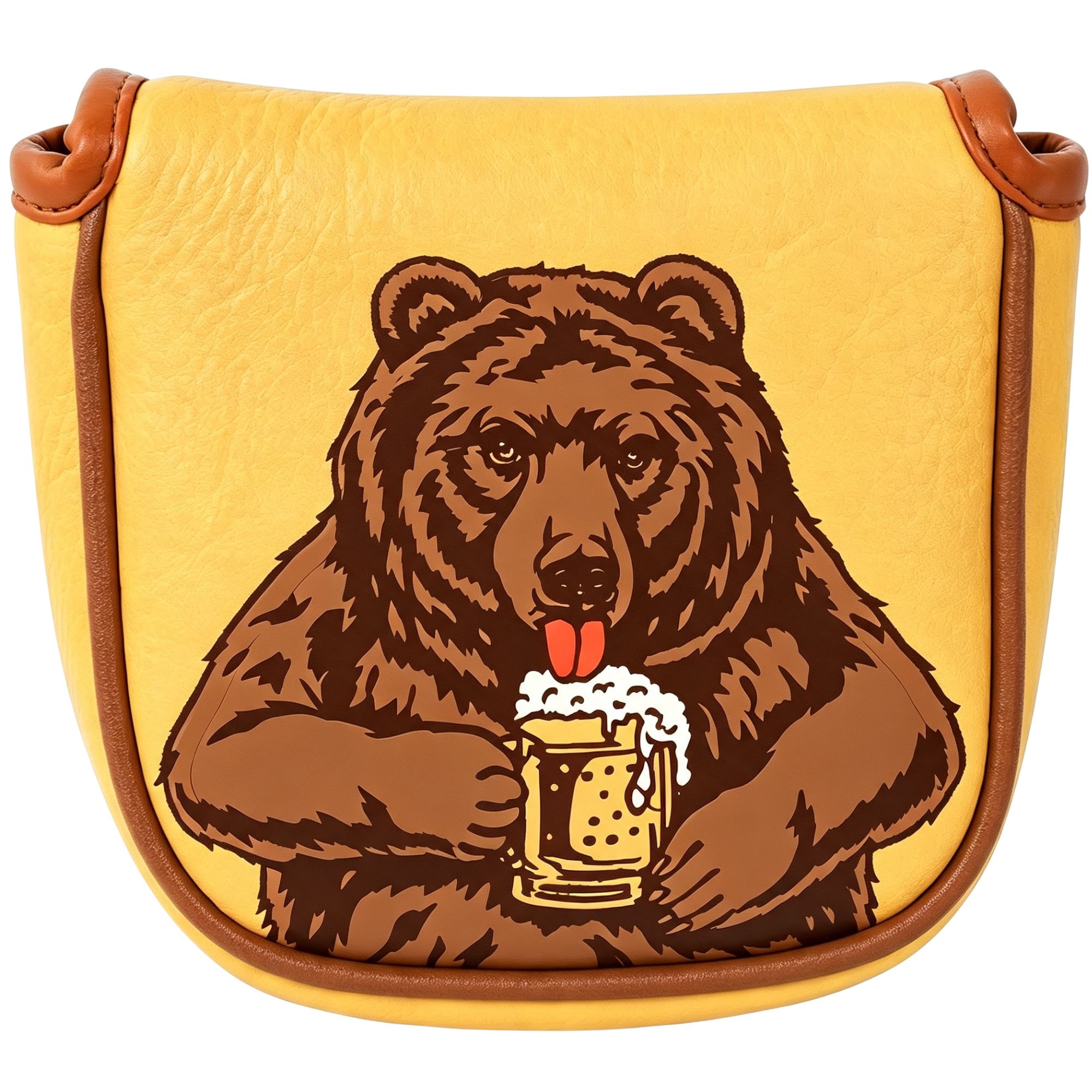 Men Accessories Usa - Golf-Putter-Schutzhülle mit Totenkopf-Stickerei und Bierbären-Design für