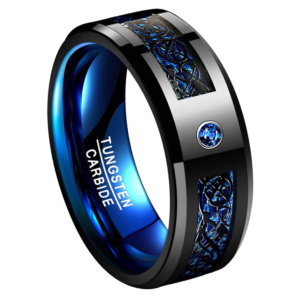 Men Accessories Shop - Drachenring aus Edelstahl, Nibelungen, oxidiertes Aluminium,