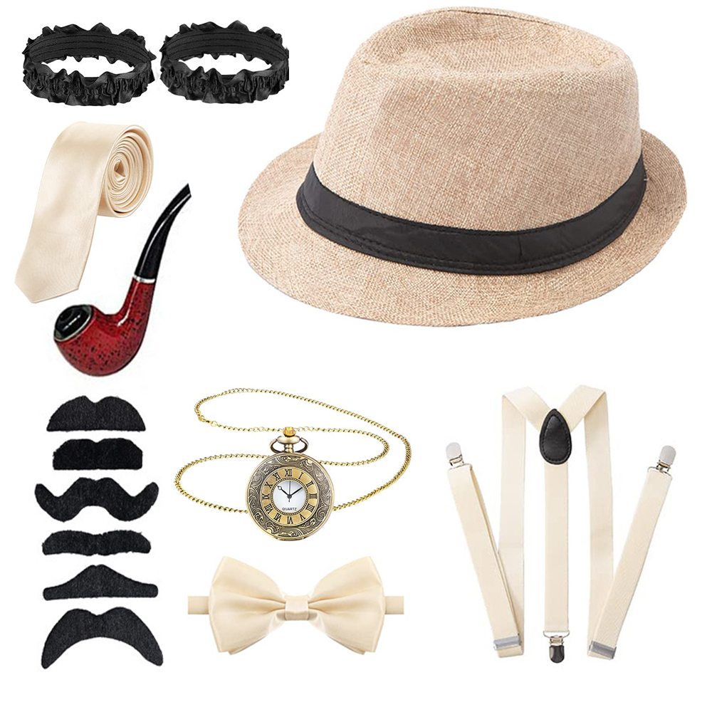 Men'S Accessories In The 1920S - 1920s Herren Kostüm zubehör Set für