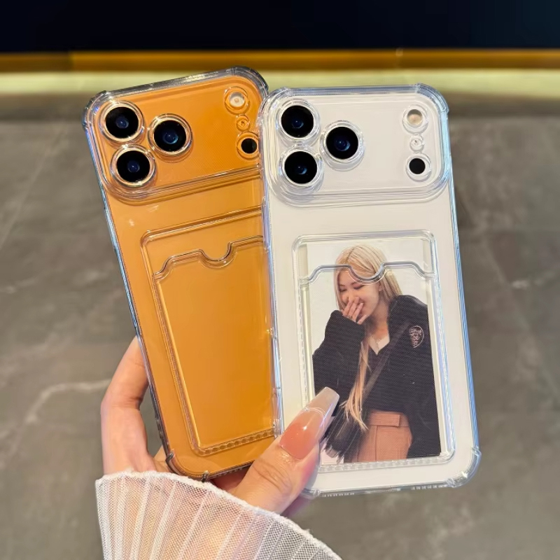 Phone Wallet Combo - Transparente Kartenfach-Schutzhülle für iPhone 14 Plus