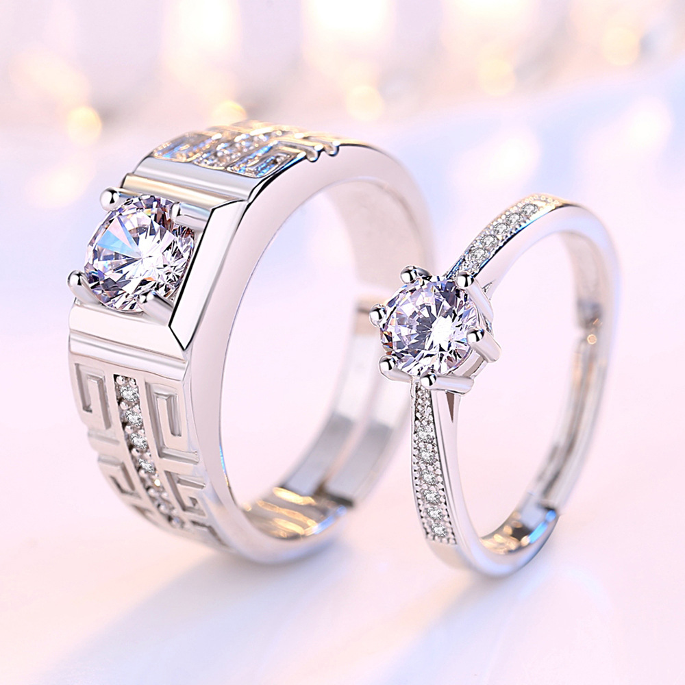 Men Accessories Elegant - Eleganter Luxus-Zirkonring aus 925er Sterlingsilber für