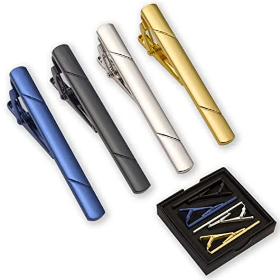 Men'S Accessories With Suits - 4 Stück Krawattenklammern für Herren, Krawattennadel