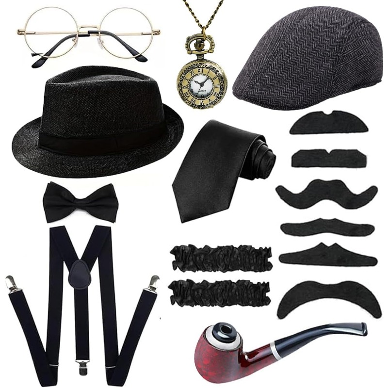 Men'S Accessories In The 1920S - Herren-Kostümzubehör-Set im Stil der 1920er Jahre,