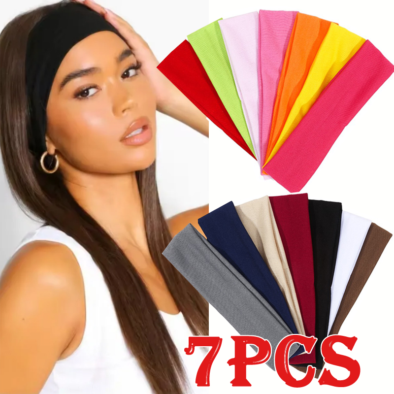 Men'S Yoga Accessories - 7-teiliges Set Elastische Haarbänder Yoga-Stirnbänder für