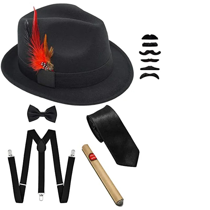 Halloween 20S Cosplay Kostüme  – Men'S Accessories In The 1920S Bewertung und Preis