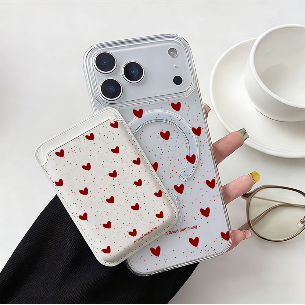 Vollbild Polka Dot Herz Magsaf – Phone Wallet Combo Bewertung und Preis