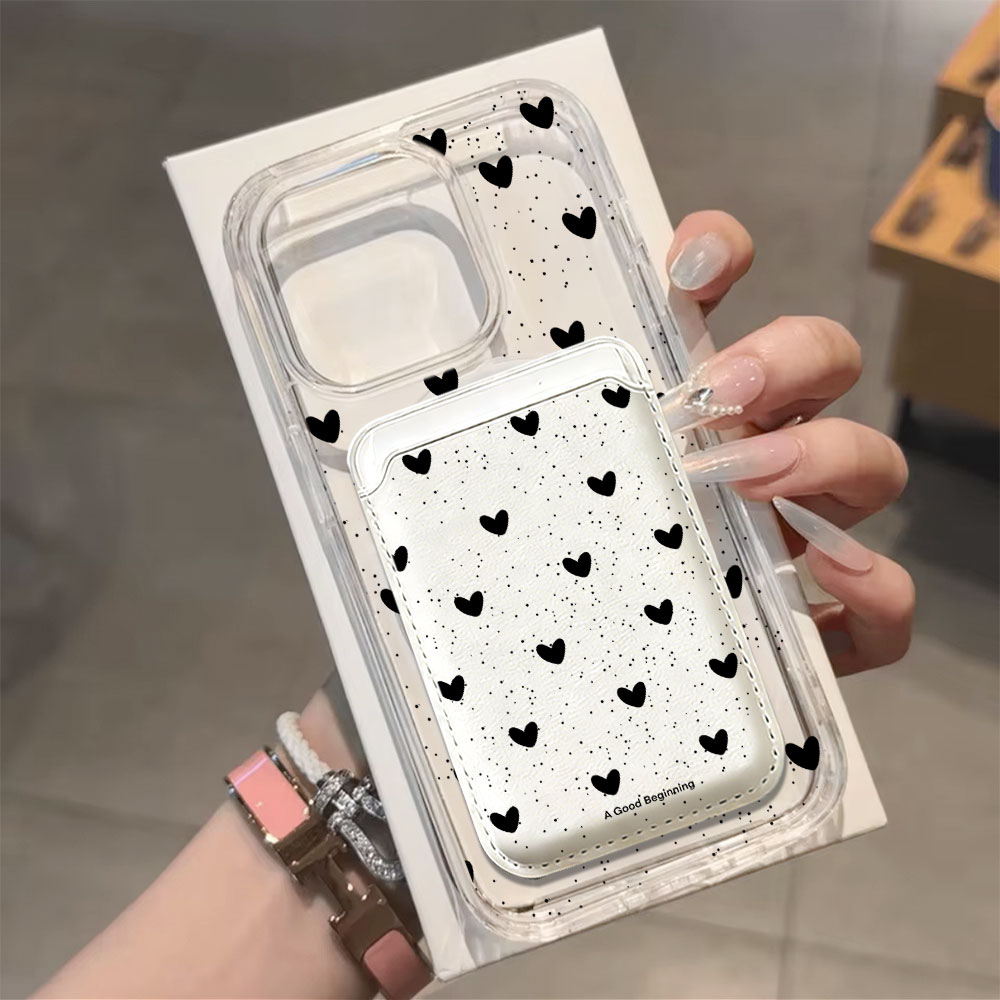 Vollbild Polka Dot Herz Magsaf – Phone Wallet Combo Bewertung und Preis