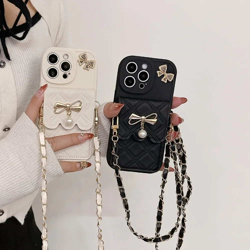 3D-Bowknot-Crossbody-Kartenhal – Phone Wallet Combo Bewertung und Preis