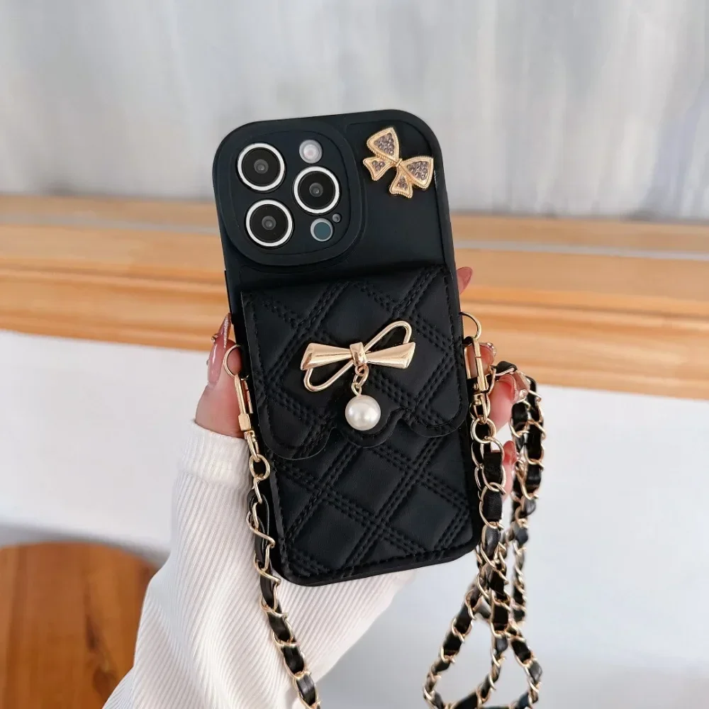 3D-Bowknot-Crossbody-Kartenhal – Phone Wallet Combo Bewertung und Preis