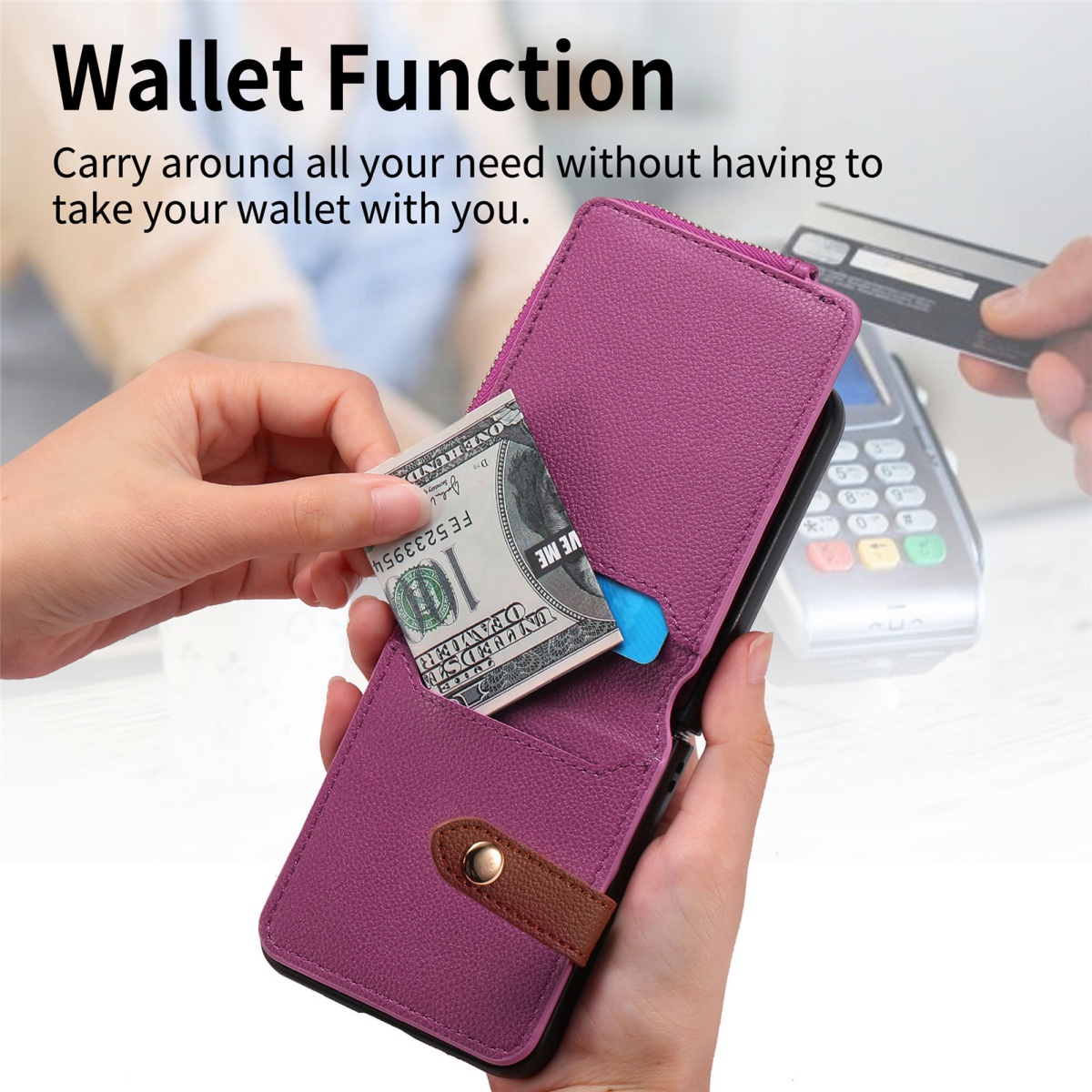 Luxuriöse Kartenhalter-Handyhü – Phone Wallet Combo Bewertung und Preis