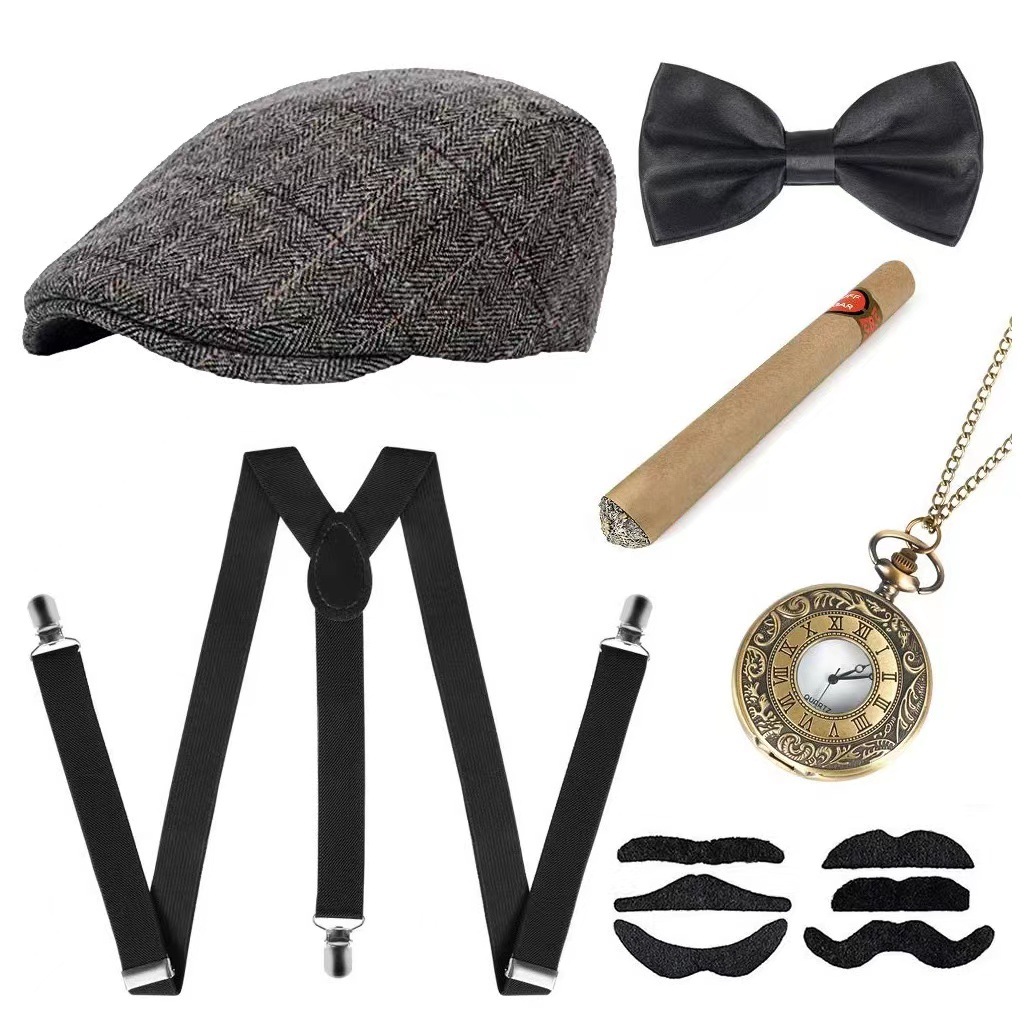 Cosplay Feiertagsparty Opa-Kos – Men'S Accessories In The 1920S Bewertung und Preis