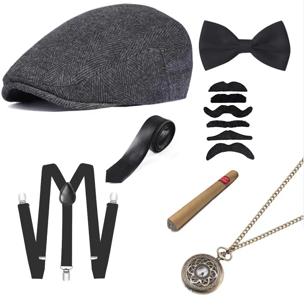Cosplay Feiertagsparty Opa-Kos – Men'S Accessories In The 1920S Bewertung und Preis