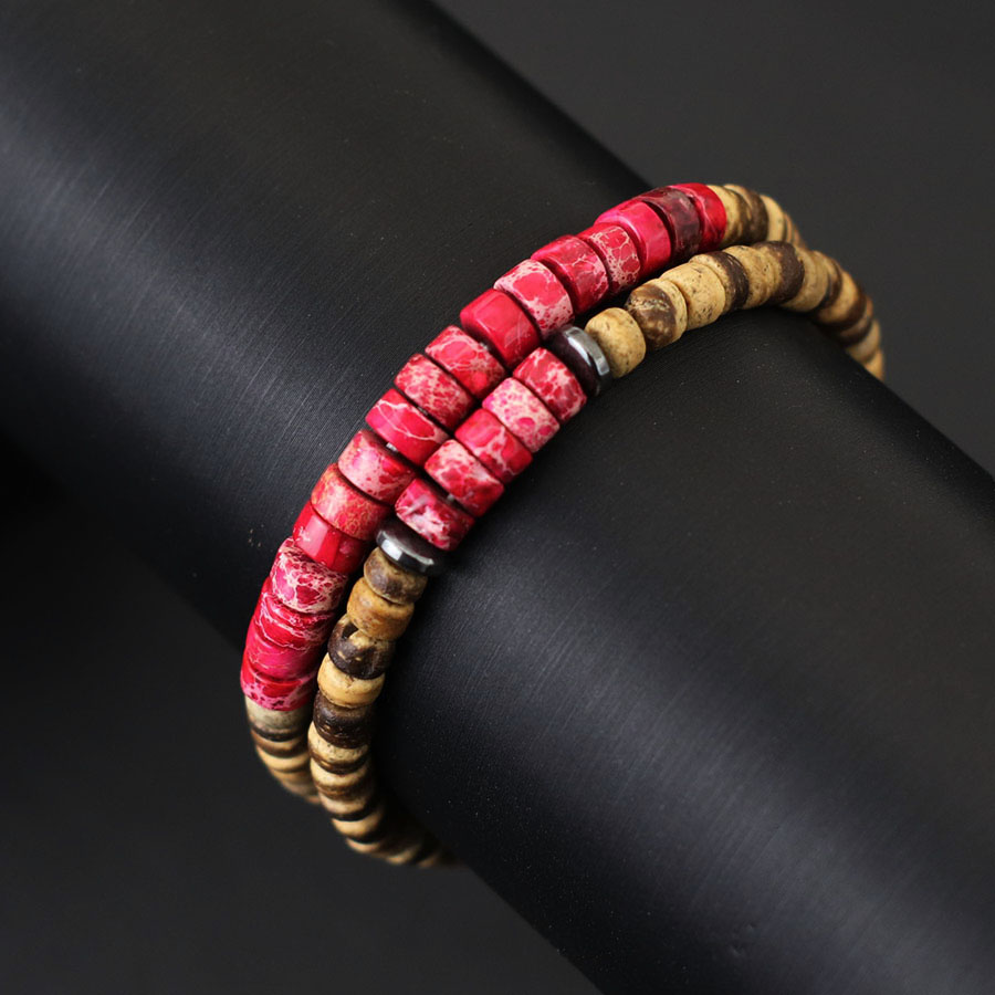 2-teiliges Armband-Set aus nat – Men'S Yoga Accessories Bewertung und Preis